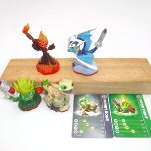 Skylanders 4 Trap Team Figures & Cards Lot Series 1 Funny Bone Blades Torch Red